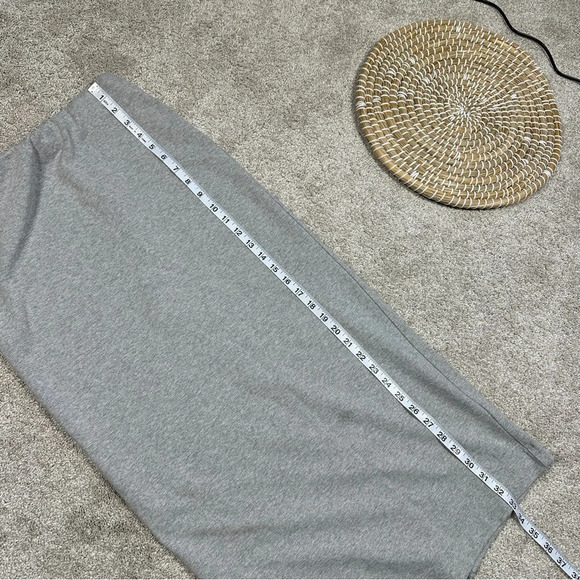 Reformation Elowen Knit Jersey Midi Skirt Pull On Organic Cotton Heather Grey XS - Picture 14 of 14